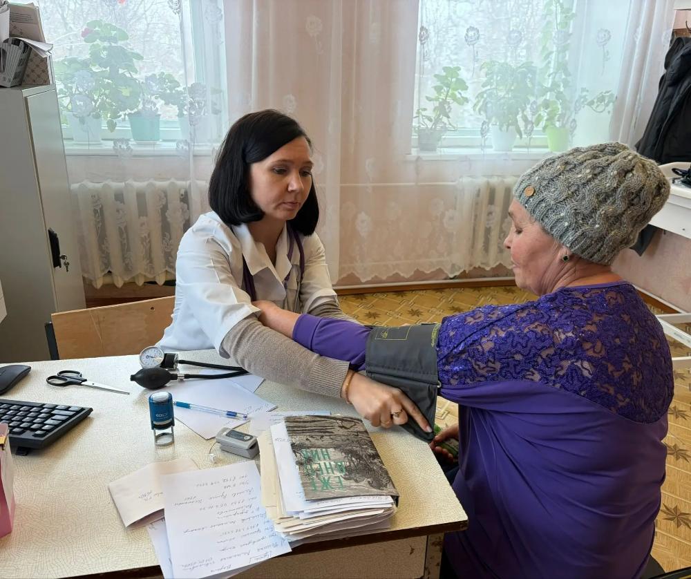 Выезд врач - терапевта в село Сулак.